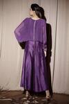 Shop_Vara By Vibha N Priti_Purple Silk, Georgette Jumpsuit _at_Aza_Fashions