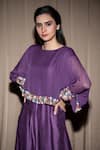 Shop_Vara By Vibha N Priti_Purple Silk, Georgette Jumpsuit _Online_at_Aza_Fashions