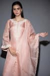 Buy_Vara by Vibha n Priti_Pink Organza Kurta Set _Online_at_Aza_Fashions