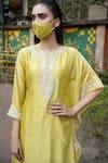 Buy_Vara by Vibha n Priti_Green Silk Chanderi Embroidered Kurta And Pant Set _Online_at_Aza_Fashions