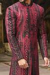 Shop Vikram Phadnis Maroon Sequins Fabric Embroidered Thread Work Tie And Dye Sherwani Set at Aza Fashions Shop_Vikram Phadnis_Maroon Sequins Fabric Embroidered Thread Work Tie And Dye Sherwani Set _at_Aza_Fashions