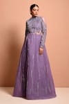 Buy_Vivek Patel_Purple Tulle Round Embellished Gown _Online_at_Aza_Fashions