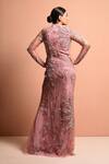 Shop Vivek Patel Pink Tulle, Silk Organza Round Embellished Gown at Aza Fashions Shop_Vivek Patel_Pink Tulle, Silk Organza Round Embellished Gown _at_Aza_Fashions