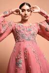 Buy Vivek Patel Pink Tulle, Silk Organza Round Embellished Gown Online at Aza Fashions Buy_Vivek Patel_Pink Tulle, Silk Organza Round Embellished Gown _Online_at_Aza_Fashions