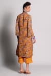 Shop_Rishi & Vibhuti_Orange Layered Cropped Pants_at_Aza_Fashions