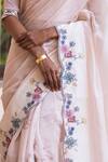 Buy_Vaayu_White Cotton Chanderi Saree_Online_at_Aza_Fashions