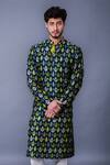 Buy_Eleven Brothers_Blue 1005 Viscose Printed Kurta_at_Aza_Fashions