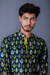 Buy_Eleven Brothers_Blue 1005 Viscose Printed Kurta_Online_at_Aza_Fashions