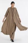 Three_Grey Terra Striped Tunic_Online_at_Aza_Fashions