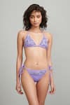 Shop_Dash and Dot_Purple 78% Recycled Polyester Embroidered Beads And Sequins V Bikini  _Online_at_Aza_Fashions