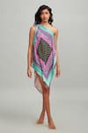 Buy_Dash And Dot_Multi Color One-shoulder Scarf Cover Up_at_Aza_Fashions