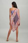 Shop_Dash And Dot_Multi Color One-shoulder Scarf Cover Up_at_Aza_Fashions
