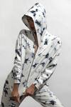 Shop_Dash And Dot_Black Organic Cotton Hooded Tie And Dye Track Suit Set_Online_at_Aza_Fashions