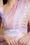 Saksham Neharicka_Purple Chanderi Embroidered Belt_Online_at_Aza_Fashions