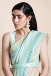 Buy_Saksham Neharicka_Green Chanderi Embroidered Belt_at_Aza_Fashions