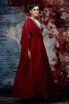 Shop_Shantnu Nikhil_Georgette Embroidered Draped Gown_Online_at_Aza_Fashions