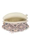 Shop_The Leather Garden_Pink Embroidery Water Lily Embellished Potli Bag With Sling _Online_at_Aza_Fashions