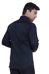 Shop_Abkasa_Blue Cotton Slim-fit Shirt _at_Aza_Fashions