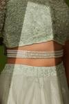 Buy_House of D'oro_Pearl Embellished Waist Belt_at_Aza_Fashions