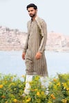 Soniya G_Green Silk Embroidered Bandhani Jacket Kurta Set _Online_at_Aza_Fashions