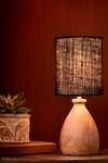 Buy_Green Girgit_Black Shade Jute And Base Wood & Iron Dome Table Lamp_at_Aza_Fashions