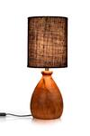 Buy_Green Girgit_Black Shade Jute And Base Wood & Iron Dome Table Lamp_Online_at_Aza_Fashions
