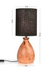 Shop_Green Girgit_Black Shade Jute And Base Wood & Iron Dome Table Lamp_Online_at_Aza_Fashions