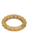 Shop_Zariin_Gold Plated Filigree Cutwork Bangle _at_Aza_Fashions