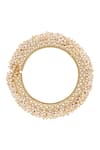 Shop_Zariin_Gold Plated Pearl Filigree Bead Bangle _at_Aza_Fashions