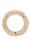 Zariin_Gold Plated Pearl Filigree Bead Bangle _Online_at_Aza_Fashions