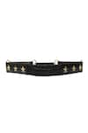 Shop_Sabyasachi_Black Military Royal Bengal Tiger Belt_at_Aza_Fashions