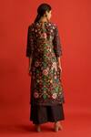 Shop_Saksham Neharicka_Black Chanderi Cotton Silk Printed Kurta_at_Aza_Fashions