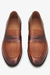 Shop_Whitemuds_Brown Abbey Woven Slip-on Loafers  _at_Aza_Fashions