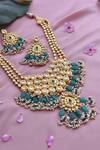 Swabhimann Jewellery_Kundan Embellished Necklace Jewellery Set_Online_at_Aza_Fashions