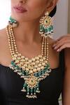 Buy_Swabhimann Jewellery_Kundan Embellished Necklace Jewellery Set_Online_at_Aza_Fashions