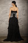Shop Samant Chauhan Black Silk Lining Embroidery Zari Ruffle Strapless Gown at Aza Fashions Shop_Samant Chauhan_Black Silk Lining Embroidery Zari Ruffle Strapless Gown _at_Aza_Fashions