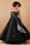 Buy_Samant Chauhan_Black Net Lining Cotton Embroidery Zari Strapless Gown _Online_at_Aza_Fashions