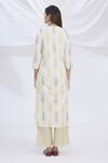 Shop_Nazaakat By Samara Singh_White Cotton Round Printed Kurta And Pant Set _at_Aza_Fashions