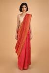 Buy_Saksham & Neharicka_Gold Silk Saree_at_Aza_Fashions