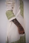 Buy_Wabi Sabi By Anshum-Ritesh_Ivory Chanderi Aari Kurta Set _Online_at_Aza_Fashions