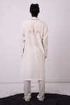 Shop_Wabi Sabi By Anshum-Ritesh_Ivory Chanderi Cutdana, Mirror, Sequin, Aari, Bead, Embroidered Kurta Set _at_Aza_Fashions