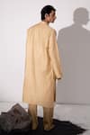 Shop_Wabi Sabi By Anshum-Ritesh_Beige Chanderi Cutdana, Kasab, Sequin, Bead Embroidered Kurta Set _at_Aza_Fashions