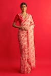 Shop_SAKSHAM & NEHARICKA_White Handwoven Chanderi Saree _at_Aza_Fashions