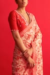 SAKSHAM & NEHARICKA_White Handwoven Chanderi Saree _Online_at_Aza_Fashions