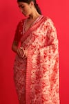 Buy_SAKSHAM & NEHARICKA_White Handwoven Chanderi Saree _Online_at_Aza_Fashions