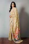 SAKSHAM & NEHARICKA_Multi Color Silk Printed Saree With Blouse Fabric _Online_at_Aza_Fashions
