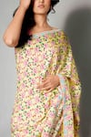Shop_SAKSHAM & NEHARICKA_Multi Color Silk Printed Saree With Blouse Fabric _Online_at_Aza_Fashions