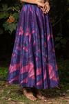 Buy_SAKSHAM & NEHARICKA_Purple Chanderi And Net & Embroidery Abstract V Neck Lehenga Set _Online_at_Aza_Fashions