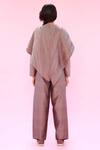 Shop_Antar Agni_Grey Cotton Silk Pleated Trouser_at_Aza_Fashions