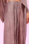 Buy_Antar Agni_Grey Cotton Silk Pleated Trouser_Online_at_Aza_Fashions